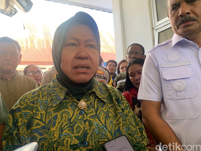 Mensos Tri Rismaharini di NTT, 3 Mei 2024. (Mulia Budi/detikcom)