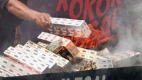 Barang bukti tersebut dimusnahkan dengan cara dibakar. 