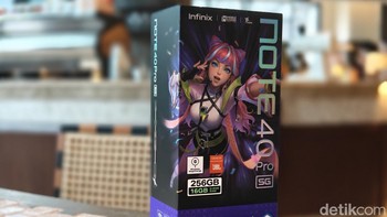 Inilah kotak kemasan Infinix Note 40 Pro 5G. Foto: Adi Fida Rahman/detikINET