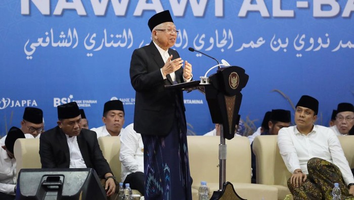 Maruf Amin Hadiri Haul Syekh Nawawi Al Bantani: Beliau Seorang Transmitter