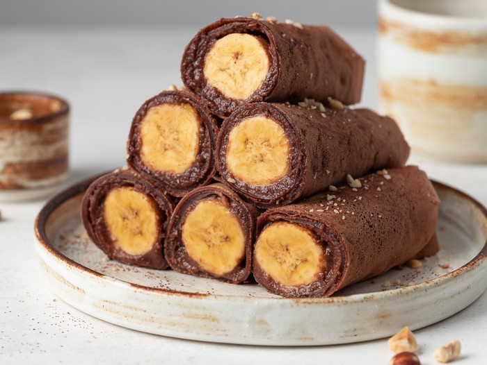 Resep Dadar Gulung Cokelat Pisang