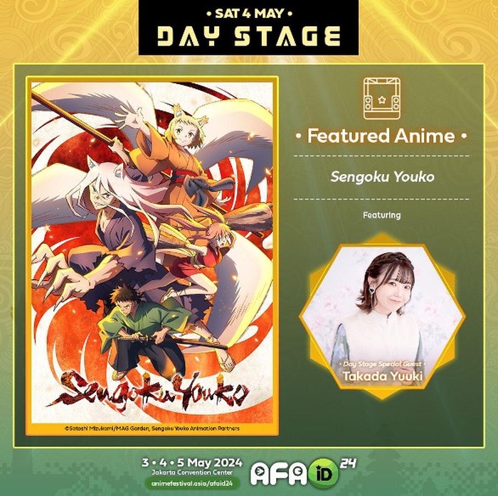 Sengoku Youko Sesi pengisi suara anime Sengoku Youko di AFA ID 2024, Sabtu (4/5/2024). AFA ID 2024 berlangsung di Jakarta Convention Center (JCC).