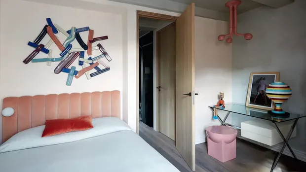 Tampilan kamar tidur anak Thomas Geerlings di Amsterdam, Belanda.