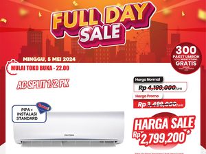 Lawan Cuaca Panas, AC Split 1/2 PK Transmart Full Day Sale Diskon Nih!