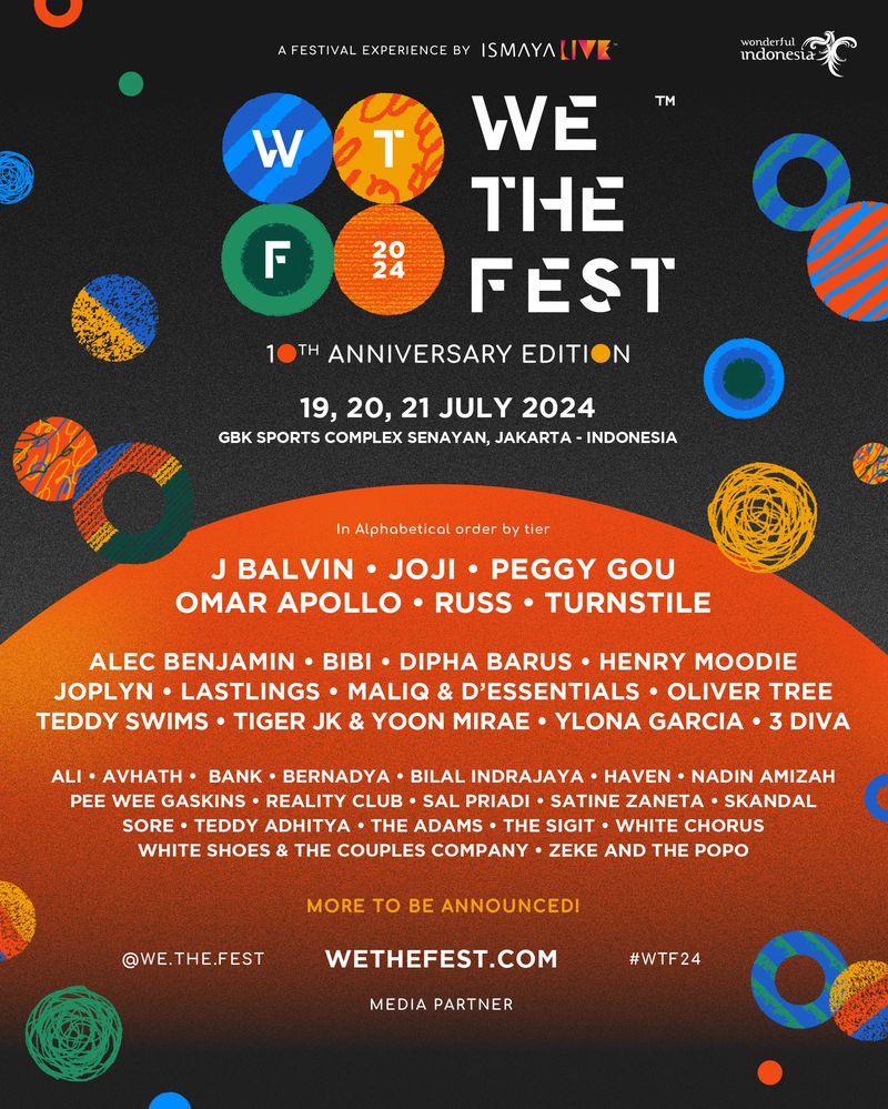 Line up lengkap We The Fest 2024.