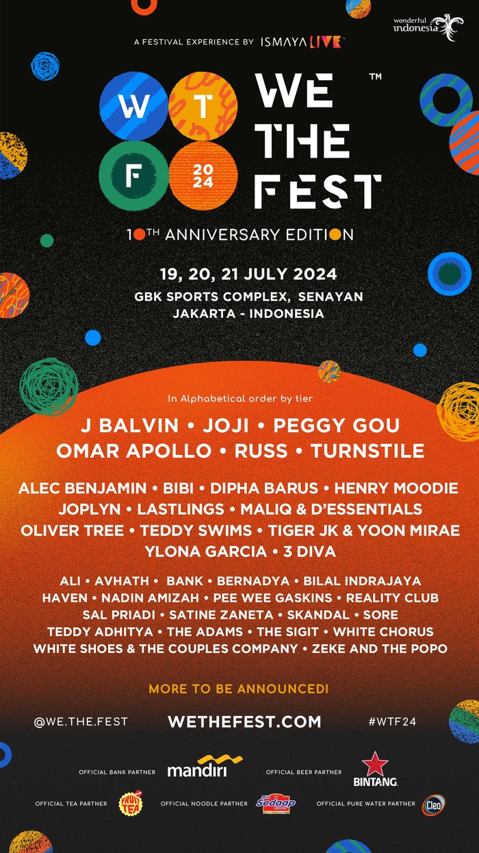 We The Fest 2024 Line up lengkap We The Fest 2024.