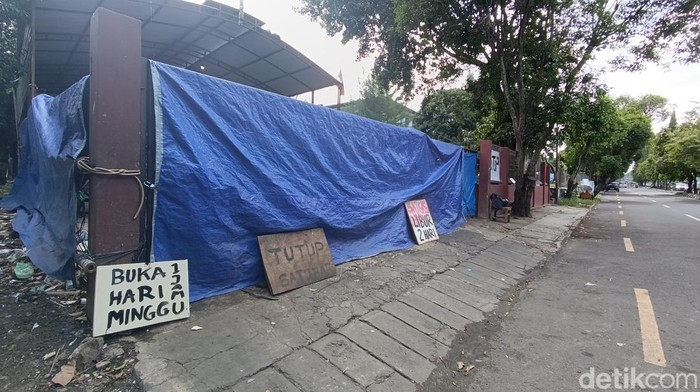 Depo sampah Mandala Krida Jogja masih menerapkan skema buka tutup. Foto diunggah Minggu (5/5/2024).