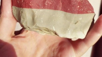 Batu dengan dua warna ini tampak seperti potongan daging. Foto: Brightside