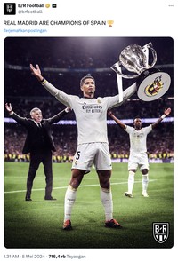 Meme Real Madrid juara Liga Spanyol 2023-2024