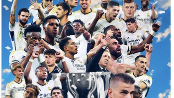 Selamat Real Madrid juara Liga Spanyol 2023-2024. Foto: X/Twitter