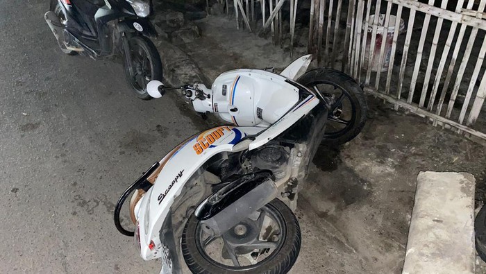 Motor Scoopy misterius ditemukan warga di Jonggrangan, Klaten Utara, Minggu (5/5/2024).