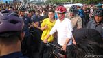 Potret Jokowi Diserbu Warga Minta Foto Saat Gowes di CFD Bundaran HI