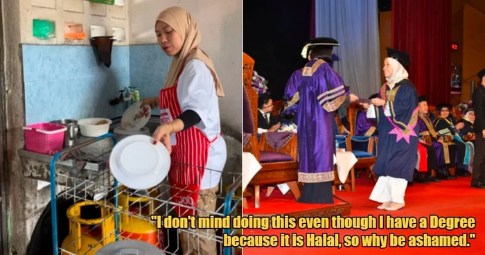 Tak Gengsi, Sarjana Muda Ini Jadi Tukang Cuci Piring di Warung Makan