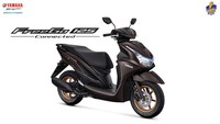 Yamaha FreeGo 125 S Version memiliki balutan warna Matte yang baru dengan hadirnya warna Black Magma. Ini dipadukan dengan velg berwarna gold. Foto: Yamaha