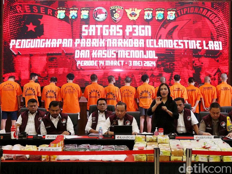 28.861 Tersangka Narkoba Dibekuk hingga 3,7 Ton Sabu Disita Polri