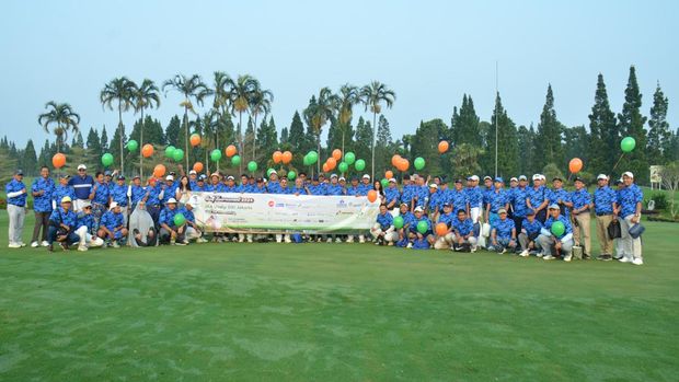 DPD Ikatan Alumni Universitas Diponegoro (IKA UNDIP) Jakarta mengadakan Golf Tournament 2024 'Golf for Humanity' di Klub Golf Bogor Raya, Minggu (5/5/2024).