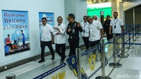 Menteri Perdagangan Zulkifli Hasan tiba sekitar pukul 13.49 WIB.
