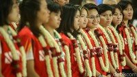 Wajah-wajah semringah para tim Uber Indonesia terlihat saat sesi konferensi pers.