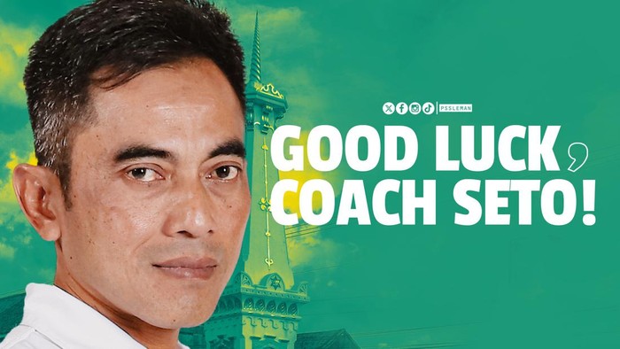 PSS Sleman beri ucapan Seto Nurdiantoro yang resmi menjabat menjadi kepala pelatih PSIM Jogja, Senin (6/5/2024).