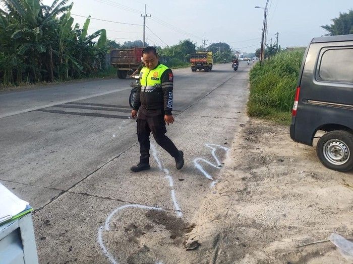 TKP kecelakaan NMax adu muka dengan Megapro tewaskan 2 orang
