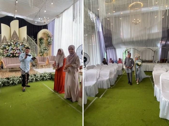 Video tentang kirab pengantin disaksikan oleh bangku kosong mendadak viral di TikTok