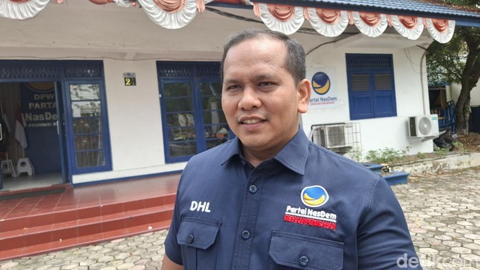 Wakil Ketua Bidang Bappilu NasDem Riau, Dedi Hariyanto Lubis (Raja Adil Siregar/detikcom)