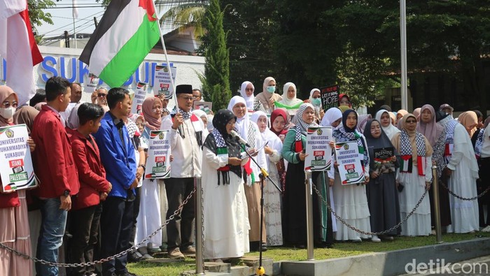 Aksi bela Palestina di Sukabumi