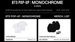 ARMY! Ini Katalog Official Merch di BTS POP-UP: MONOCHROME Jakarta