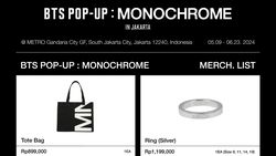ARMY! Ini Katalog Official Merch di BTS POP-UP: MONOCHROME Jakarta