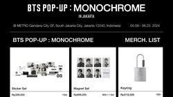 ARMY! Ini Katalog Official Merch di BTS POP-UP: MONOCHROME Jakarta