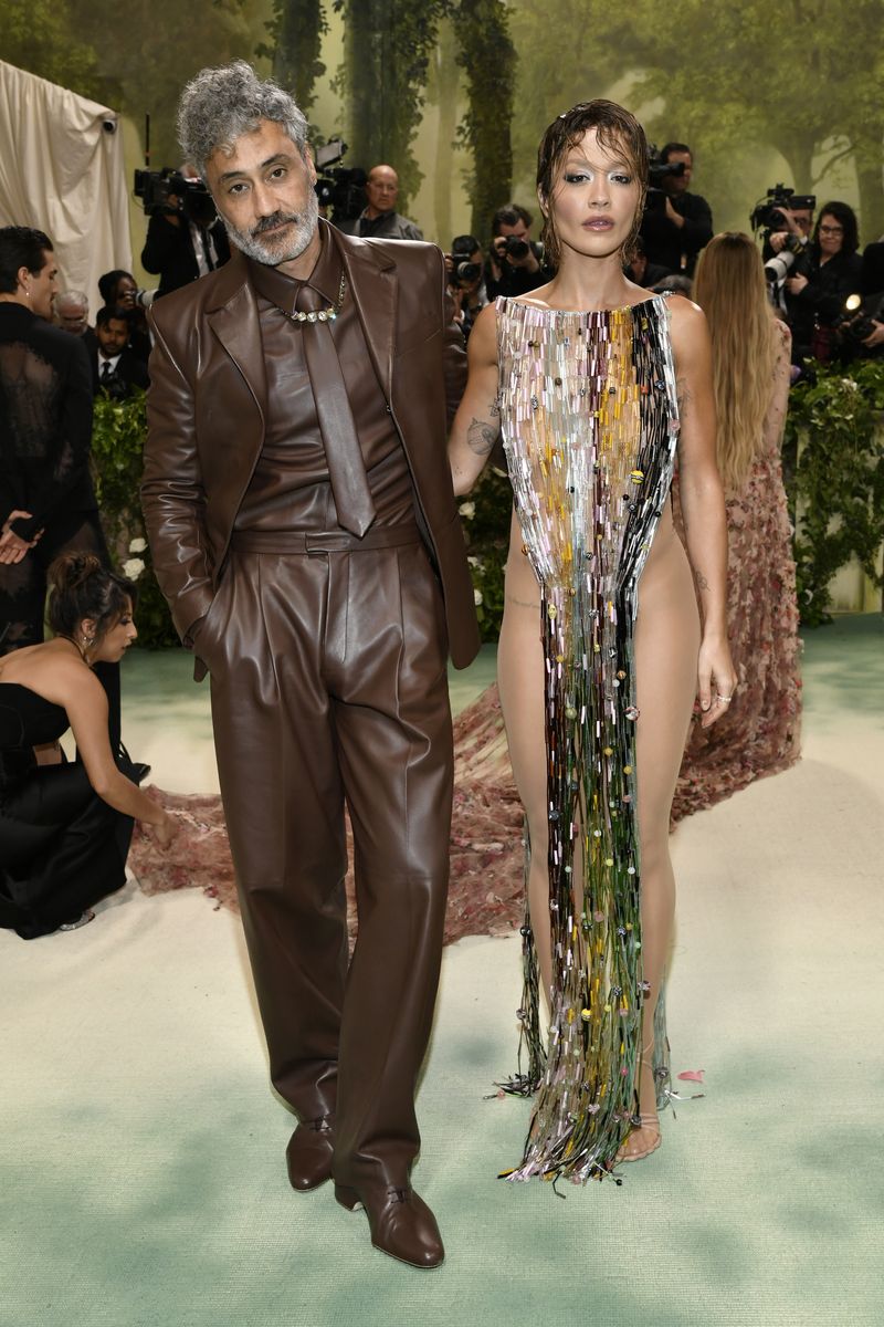Taika Waititi, left, and Rita Ora attend The Metropolitan Museum of Art's Costume Institute benefit gala celebrating the opening of the 