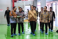 Presiden Joko Widodo (Jokowi) meresmikan Balai Besar Pengujian Perangkat Telekomunikasi (BBPPT)/Indonesia Digital Test House (IDTH) di Tapos, Depok, Jawa Barat, Selasa (7/5/2024).