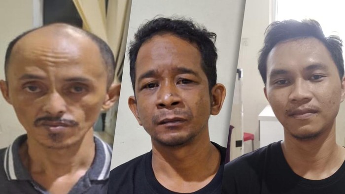 Kolase foto tersangka pengedar sabu di Pangkalpinang.