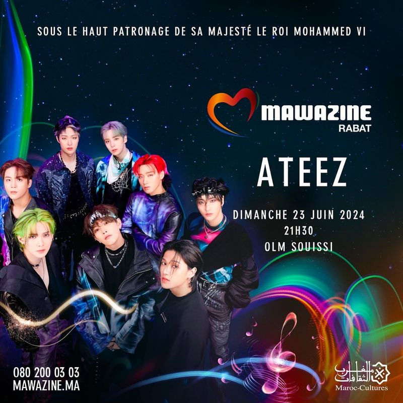 ATEEZ tampil di MAWAZINE Festival Maroko.