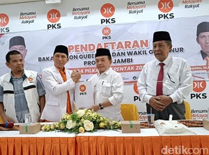 Al Haris-Sani Resmi Daftar Bacalon Pilgub Jambi, PKS: Kita Ingin Bersama Lagi