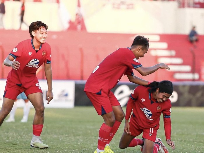 Persiba Bantul saat meraih kemenangan atas Persebri Batanghari di Liga 3 Nasional, Senin (6/5/2024).