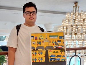 Kisah Rafi, Pelukis Autis yang Karyanya Mejeng di Pameran Internasional