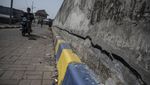 Tanggul Pengaman Pantai Jakarta Retak, Ini Potretnya