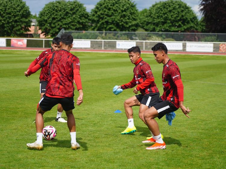 Foto Latihan Garuda Muda Jelang Timnas Indonesia U-23 Vs Guinea