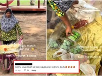 Unik! Nenek Ini Jualan Kue Pakai Gerobak Sorong Material