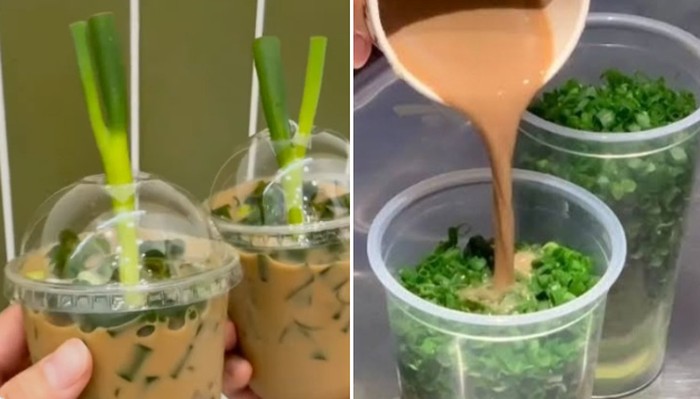 Viral di China Es Kopi Campur Daun Bawang, Ada di Jakarta!