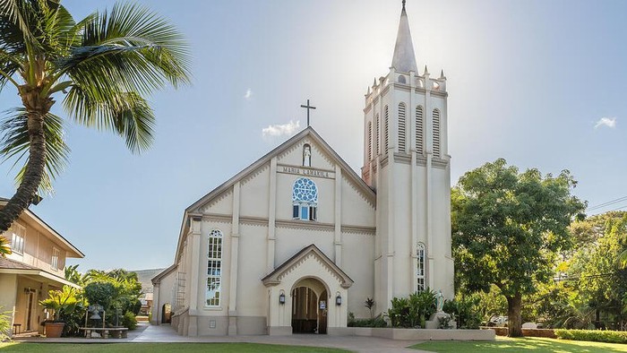 Gereja Katolik Maria Lanakila di Hawaii.