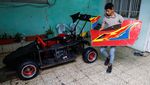 Kreatif! Pria Ini Bikin Mobil dari Barang Bekas untuk Antar Makanan