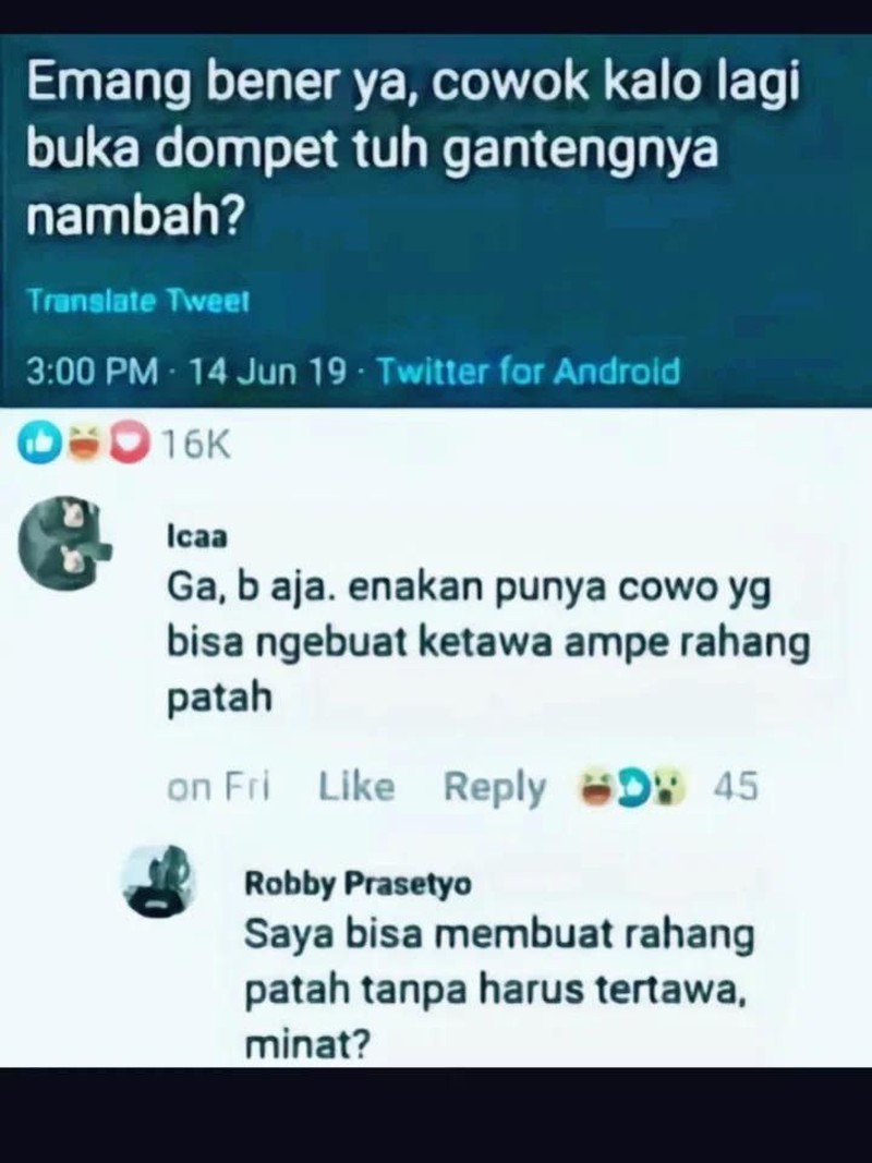 Chat berikut ini jadi gambaran bahwa warga +62 lumayan random orang-orangnya. Ada aja tingkahnya yang bikin nyengir.