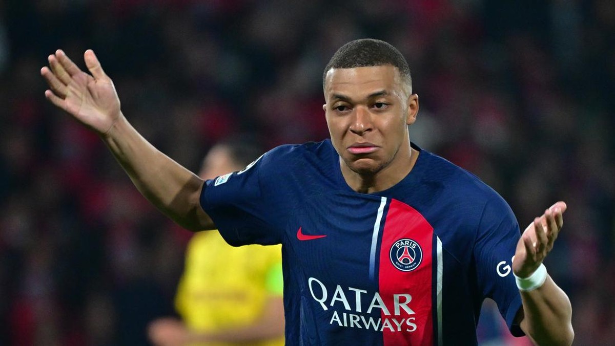 Mbappe saat masih memperkuat PSG pada Mei 2024. Foto: Christian Liewig - Corbis/Getty Images