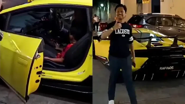 Viral, Pria Ajak Bocah Pejuang Kanker Naik Lamborghini Miliknya.