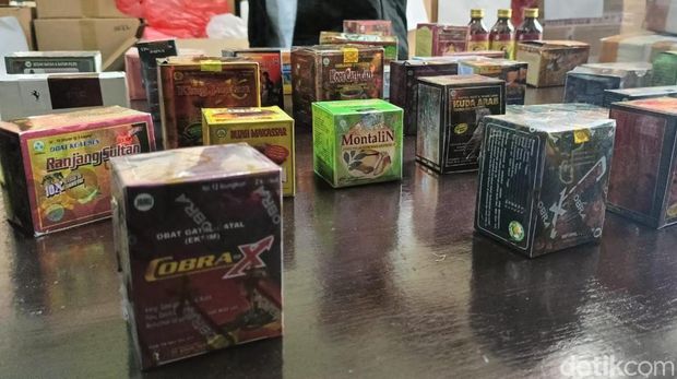 Obat-obatan ilegal yang disita BBPOM di Denpasar, Bali.