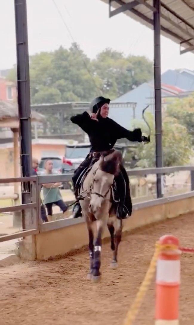 Tak hanya satu, terdapat dua video di akun Instagram Ricis yang memamerkan kepiawaiannya melakukan olahraga tersebut. Hidup memang ga mudah, jatuh bangun dari kuda buang trauma juga susah. Tapi tetep harus dijalanin, tulis keterangan unggahan video lainnya. Foto: Instagram/@riaricis1795