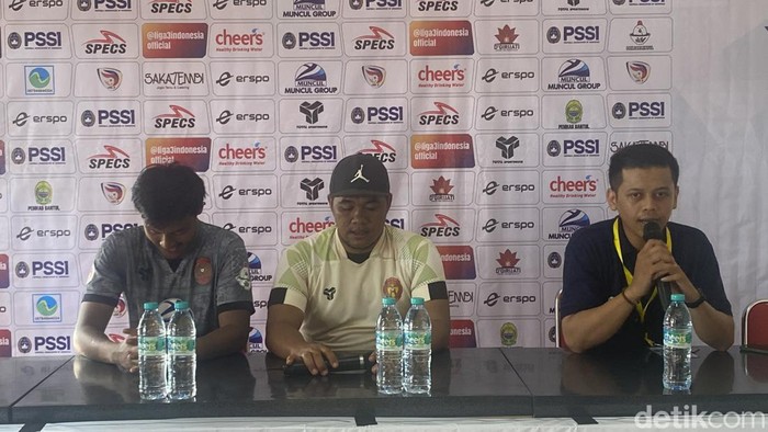 Sesi jumpa pers Persiba Bantul usai mengalahkan PSM Madiun, Rabu (8/5/2024).