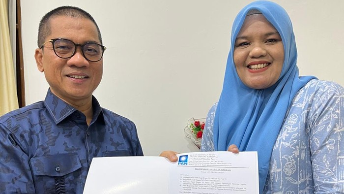 Surat rekomendasi PAN untuk Dilla Hich menuju Pilbup Tanjabtim.